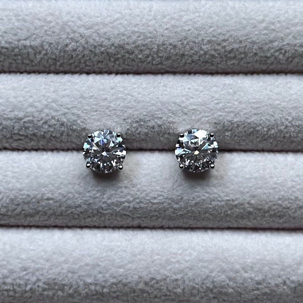 E026 | Large Moissanite Stud Earrings